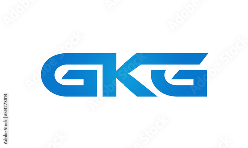 GKG letters Joined logo design connect letters with chin logo logotype icon concept 