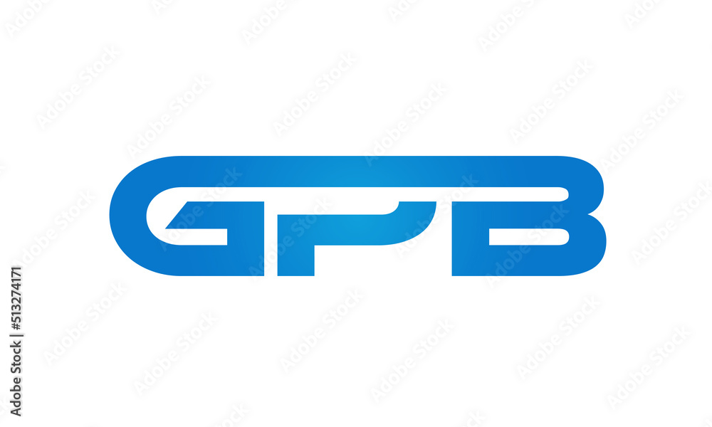 GPB letters Joined logo design connect letters with chin logo logotype icon concept GPB letters Joined logo design connect letters with chin logo logotype icon concept