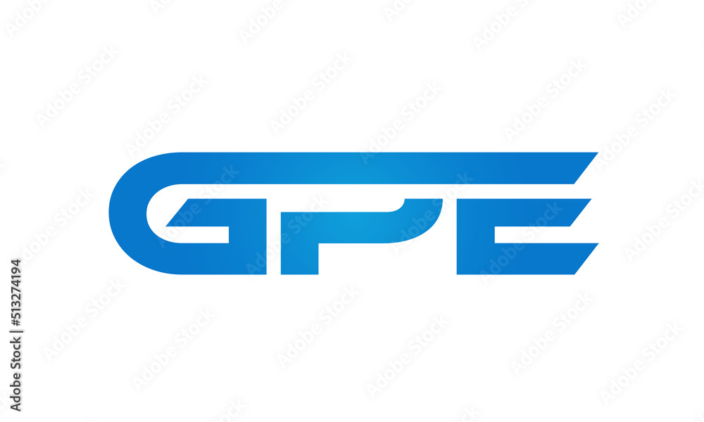 GPE letters Joined logo design connect letters with chin logo logotype icon concept GPE letters Joined logo design connect letters with chin logo logotype icon concept