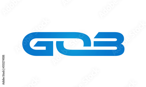 GOB letters Joined logo design connect letters with chin logo logotype icon concept