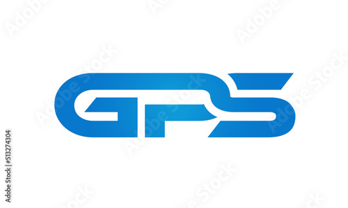 GPS letters Joined logo design connect letters with chin logo logotype icon concept