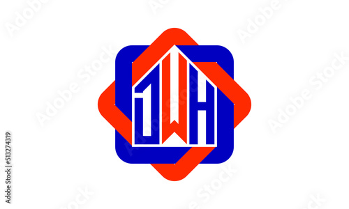 DWH three letter real estate logo with home icon logo design vector template | construction logo | housing logo | engineering logo | initial letter logo | minimalist logo | property logo |