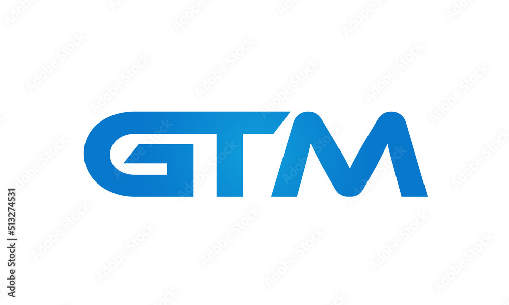 GTM letters Joined logo design connect letters with chin logo logotype icon concept GTM letters Joined logo design connect letters with chin logo logotype icon concept