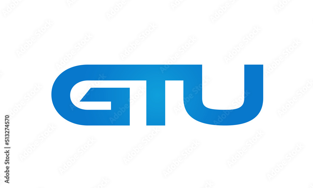 GTU letters Joined logo design connect letters with chin logo logotype icon concept GTU letters Joined logo design connect letters with chin logo logotype icon concept