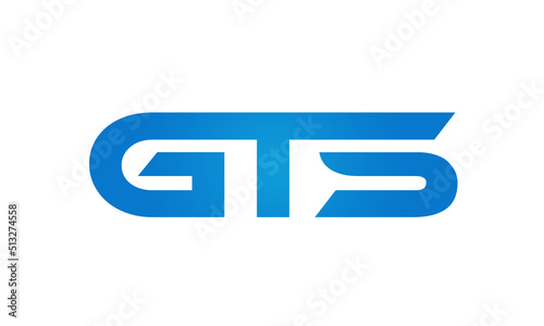 GTS letters Joined logo design connect letters with chin logo logotype icon concept