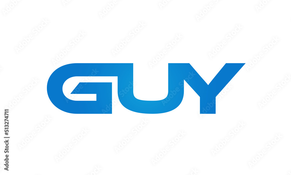 GUY letters Joined logo design connect letters with chin logo logotype icon concept GUY letters Joined logo design connect letters with chin logo logotype icon concept
