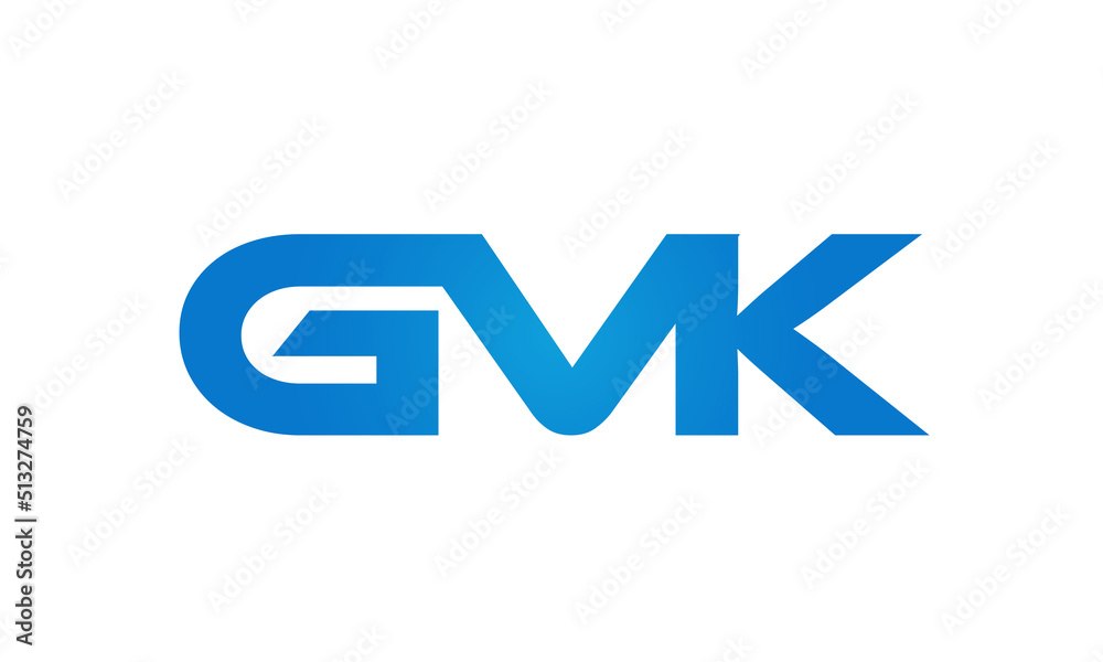 GVK letters Joined logo design connect letters with chin logo logotype icon concept GVK letters Joined logo design connect letters with chin logo logotype icon concept