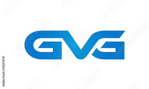 GVG letters Joined logo design connect letters with chin logo logotype icon concept