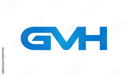 GVH letters Joined logo design connect letters with chin logo logotype icon concept