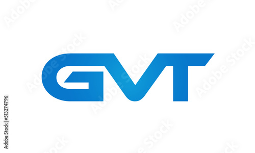 GVT letters Joined logo design connect letters with chin logo logotype icon concept