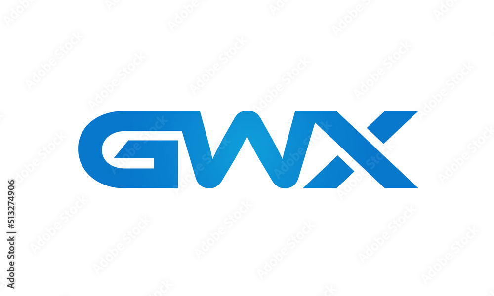 GWX letters Joined logo design connect letters with chin logo logotype icon concept GWX letters Joined logo design connect letters with chin logo logotype icon concept