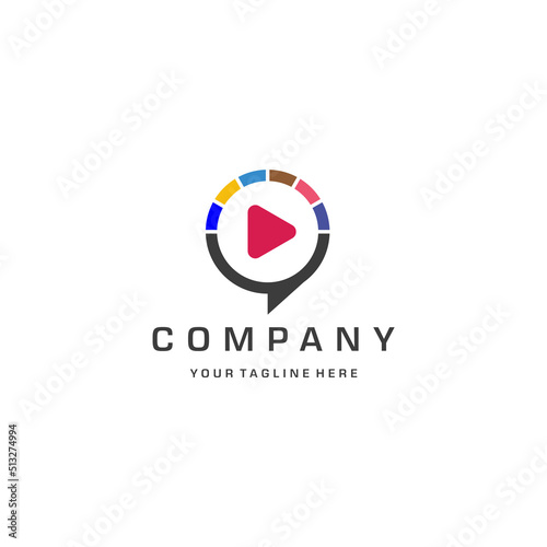 Free Download chat and play logo design template elements - GFXLoad