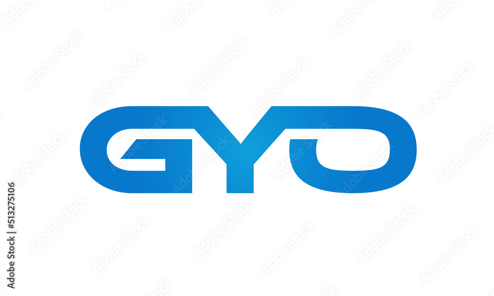 GYO letters Joined logo design connect letters with chin logo logotype icon concept GYO letters Joined logo design connect letters with chin logo logotype icon concept