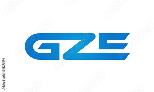 GZE letters Joined logo design connect letters with chin logo logotype icon concept