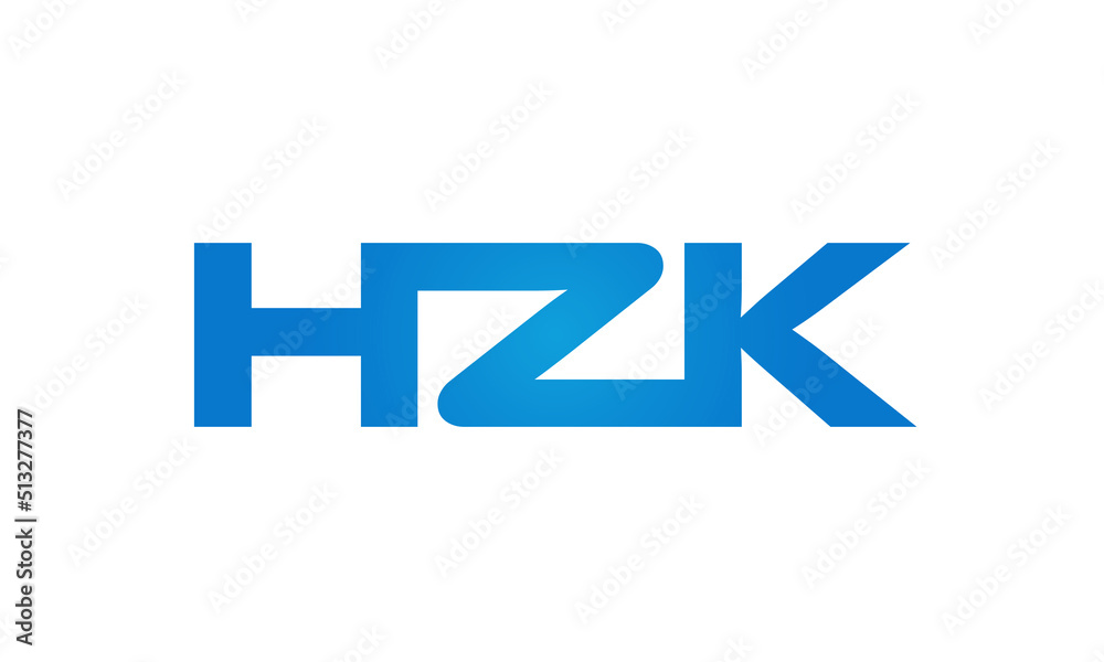 HZK letters Joined logo design connect letters with chin logo logotype icon concept HZK letters Joined logo design connect letters with chin logo logotype icon concept