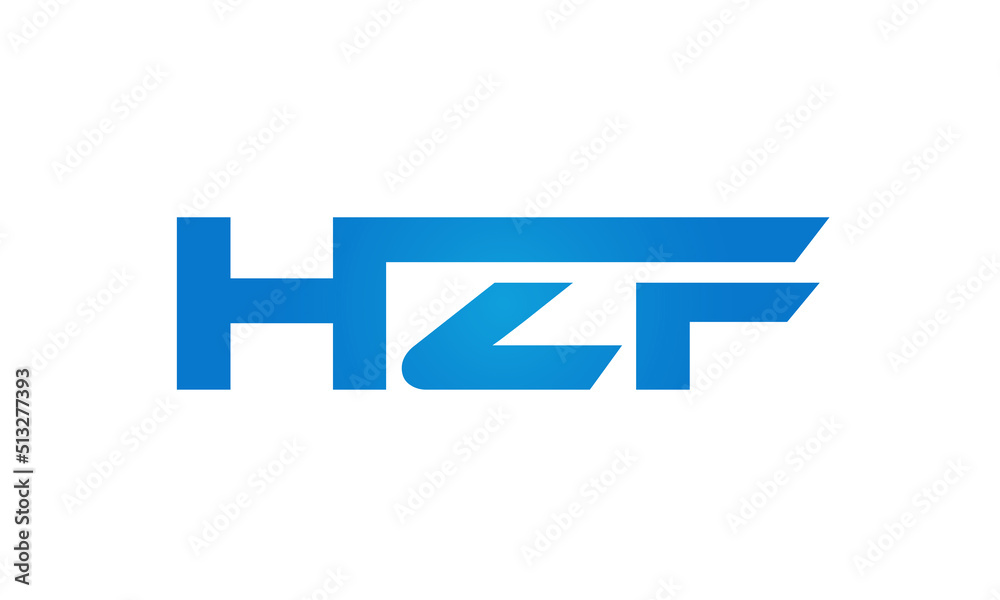 HZF letters Joined logo design connect letters with chin logo logotype icon concept HZF letters Joined logo design connect letters with chin logo logotype icon concept