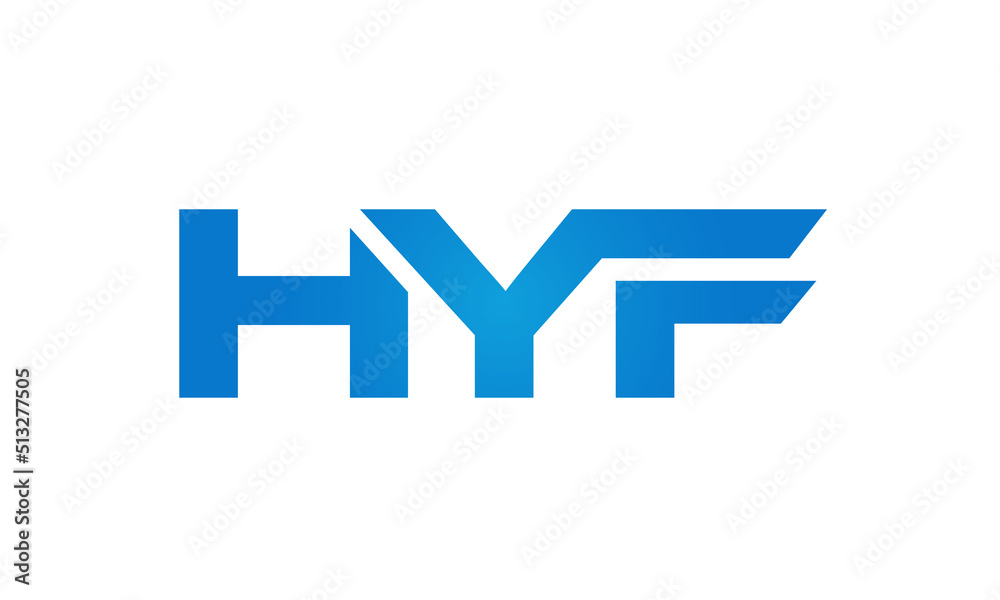 HYF letters Joined logo design connect letters with chin logo logotype icon concept HYF letters Joined logo design connect letters with chin logo logotype icon concept