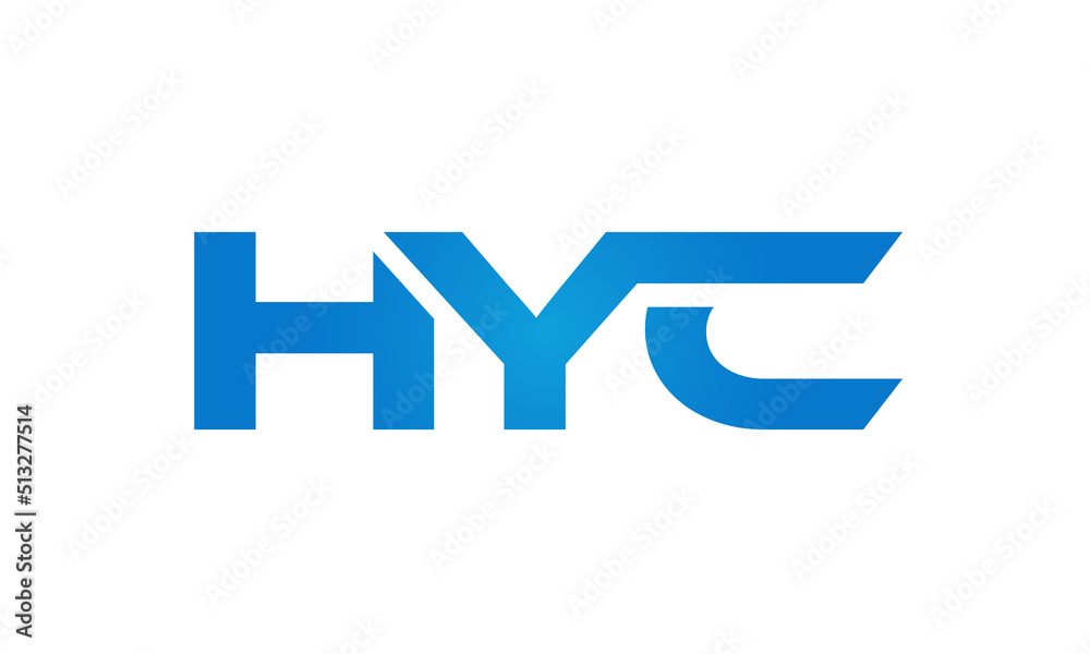 HYC letters Joined logo design connect letters with chin logo logotype icon concept HYC letters Joined logo design connect letters with chin logo logotype icon concept