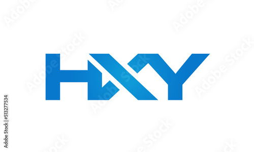 HXY letters Joined logo design connect letters with chin logo logotype icon concept