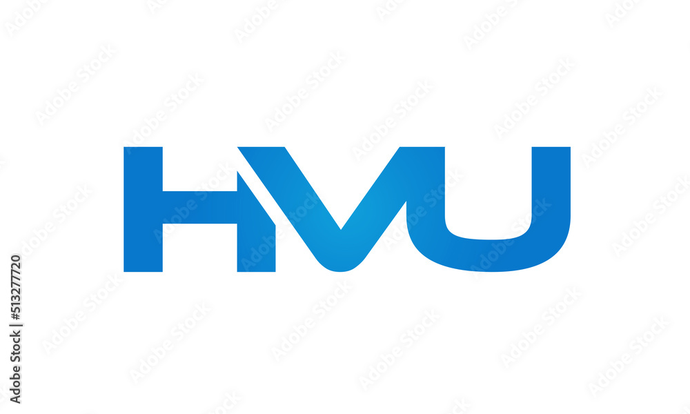 HVU letters Joined logo design connect letters with chin logo logotype icon concept HVU letters Joined logo design connect letters with chin logo logotype icon concept