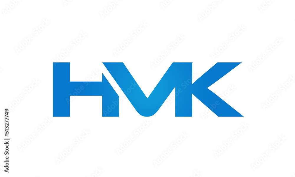 HVK letters Joined logo design connect letters with chin logo logotype icon concept HVK letters Joined logo design connect letters with chin logo logotype icon concept