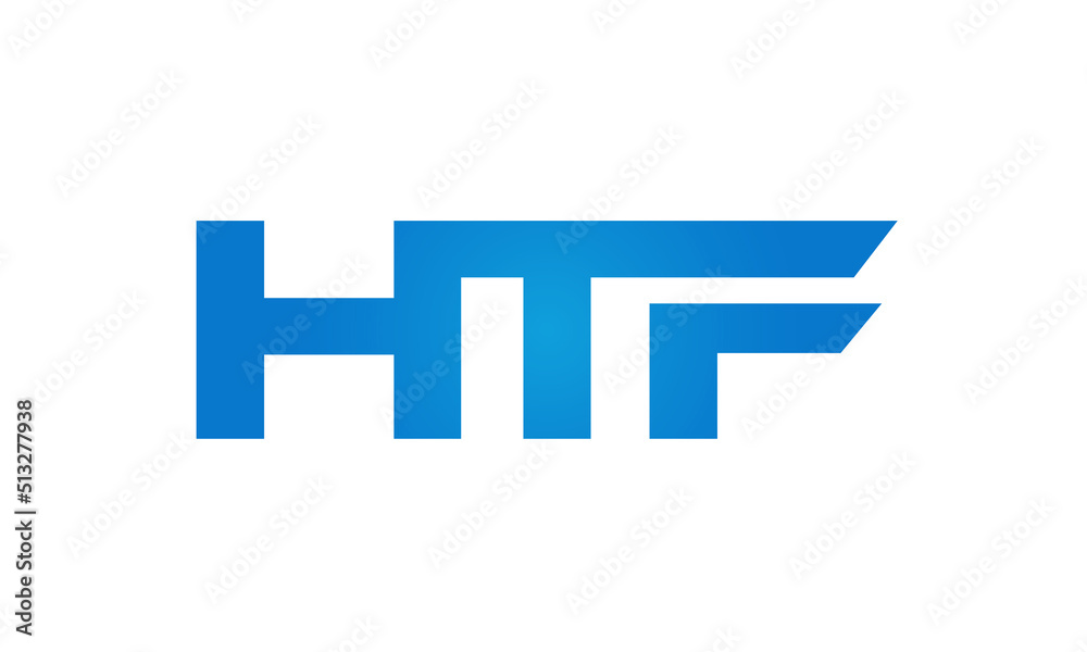 HTF letters Joined logo design connect letters with chin logo logotype icon concept HTF letters Joined logo design connect letters with chin logo logotype icon concept