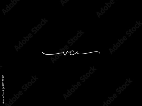 Signature VC Logo Letter, Slime Vc cv Signature Black Letter Logo Icon Vector For Clothing Or Any Type Of Business