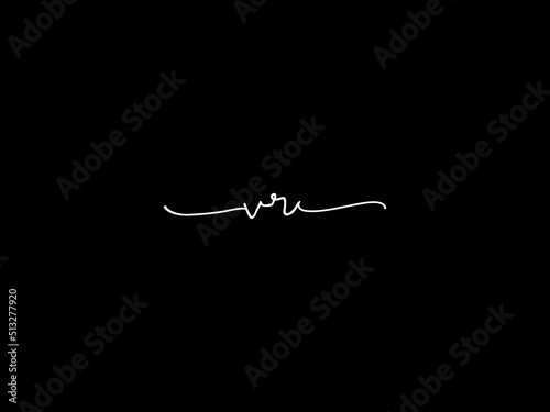 Signature VR Logo Letter, Slime Vr rv Signature Black Letter Logo Icon Vector For Clothing Or Any Type Of Business