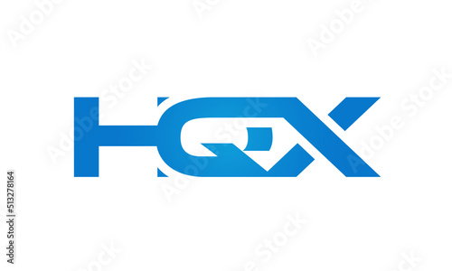 HQX letters Joined logo design connect letters with chin logo logotype icon concept photo