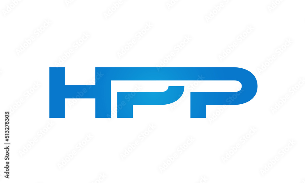 HPP letters Joined logo design connect letters with chin logo logotype icon concept