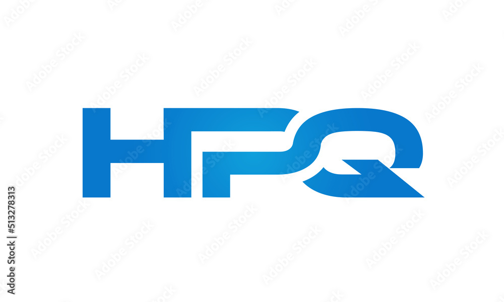 HPQ letters Joined logo design connect letters with chin logo logotype icon concept