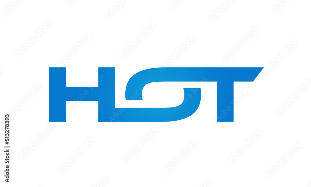 HOT letters Joined logo design connect letters with chin logo logotype icon concept HOT letters Joined logo design connect letters with chin logo logotype icon concept