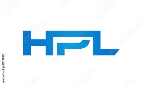 HPL letters Joined logo design connect letters with chin logo logotype icon concept