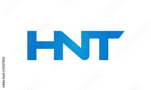 HNT letters Joined logo design connect letters with chin logo logotype icon concept