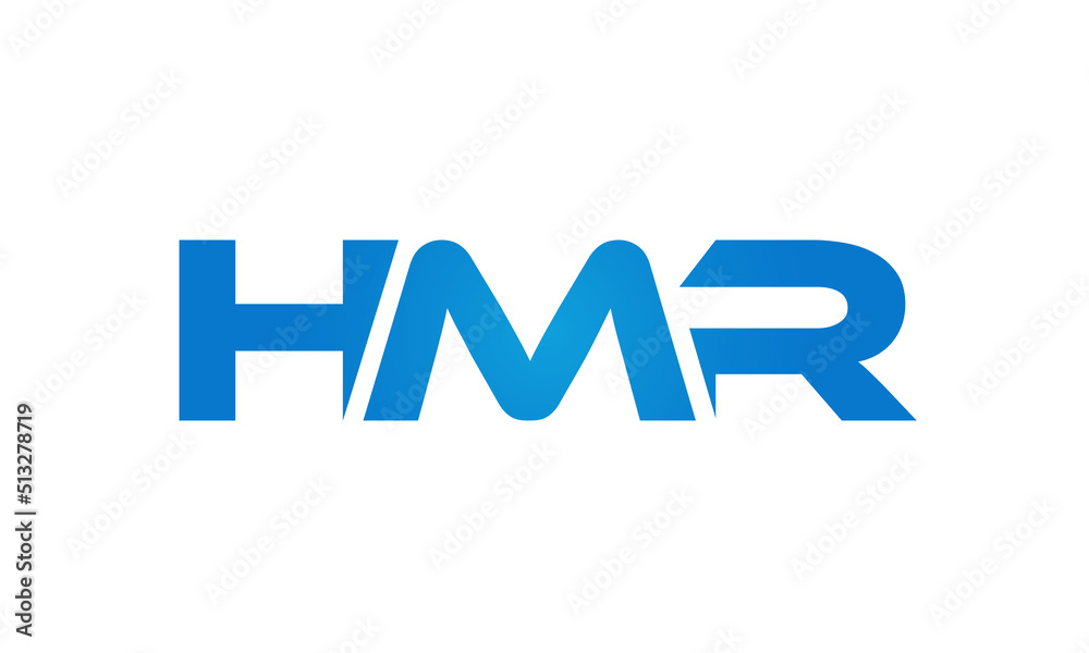 HMR letters Joined logo design connect letters with chin logo logotype icon concept