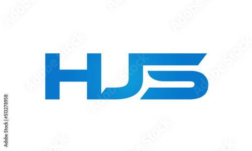 HJS letters Joined logo design connect letters with chin logo logotype icon concept photo