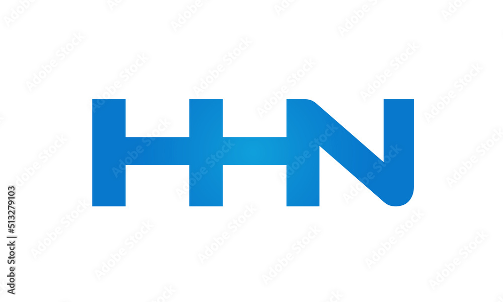 HHN letters Joined logo design connect letters with chin logo logotype icon concept