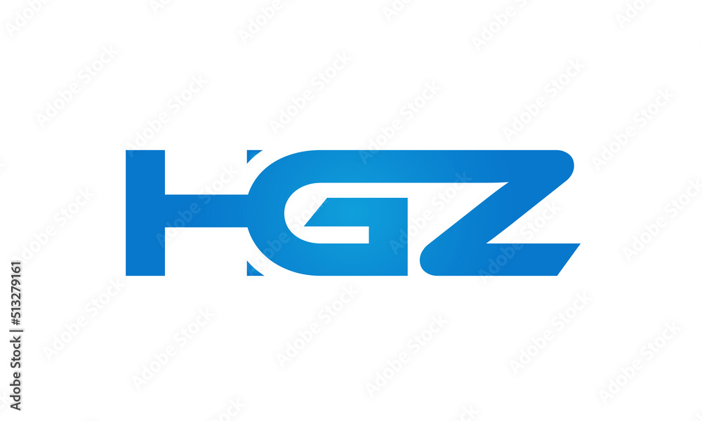 HGZ letters Joined logo design connect letters with chin logo logotype icon concept HGZ letters Joined logo design connect letters with chin logo logotype icon concept