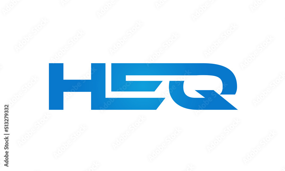 HEQ letters Joined logo design connect letters with chin logo logotype icon concept HEQ letters Joined logo design connect letters with chin logo logotype icon concept