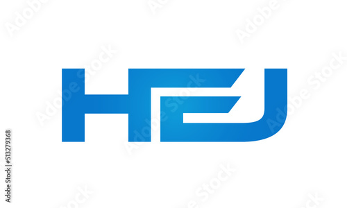 HEJ letters Joined logo design connect letters with chin logo logotype icon concept