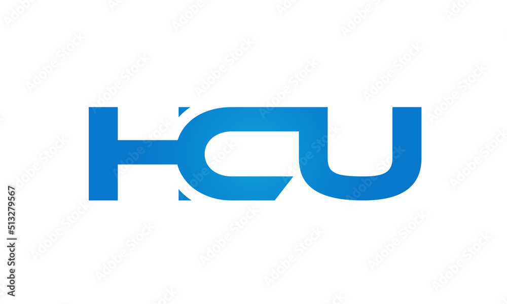 HCU letters Joined logo design connect letters with chin logo logotype icon concept HCU letters Joined logo design connect letters with chin logo logotype icon concept