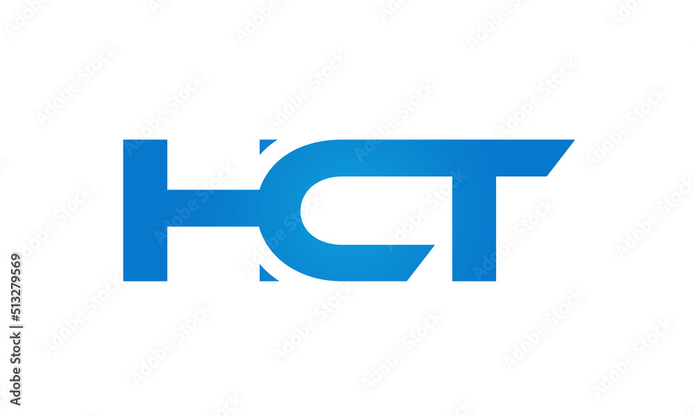 HCT letters Joined logo design connect letters with chin logo logotype icon concept