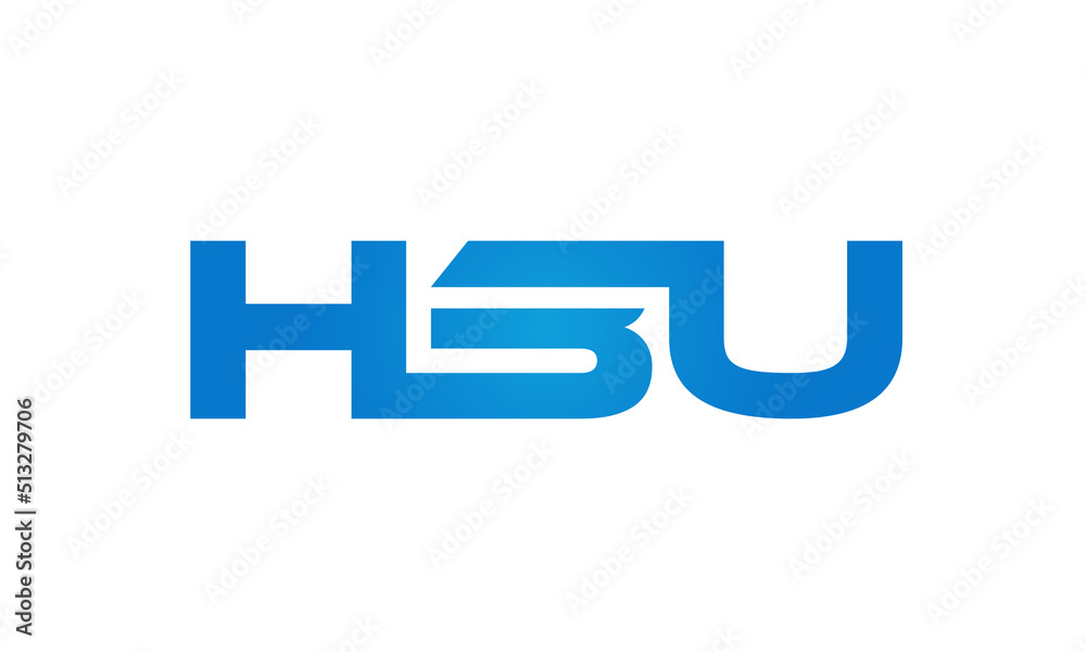 HBU letters Joined logo design connect letters with chin logo logotype icon concept HBU letters Joined logo design connect letters with chin logo logotype icon concept
