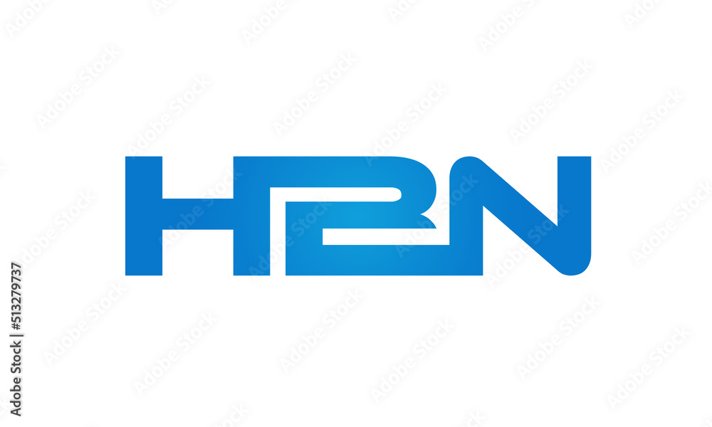 HBN letters Joined logo design connect letters with chin logo logotype icon concept HBN letters Joined logo design connect letters with chin logo logotype icon concept