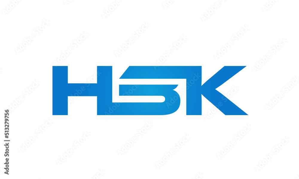 HBK letters Joined logo design connect letters with chin logo logotype icon concept HBK letters Joined logo design connect letters with chin logo logotype icon concept