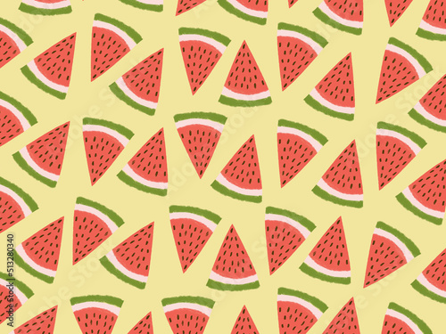 summer pattern with watermelon