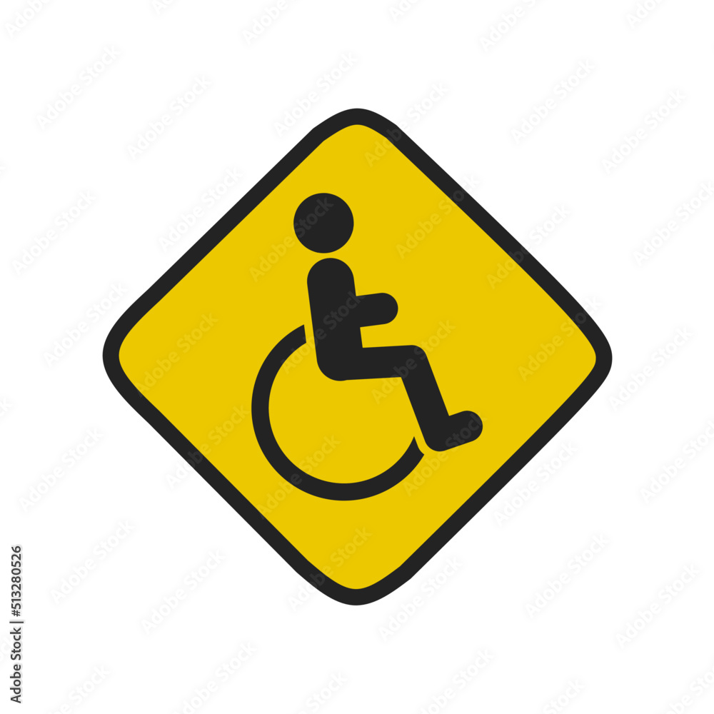 sign for disability with trendy design sign for disability with trendy design