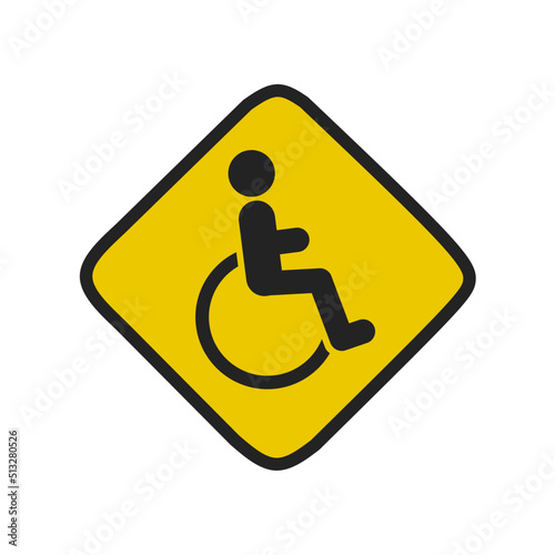 sign for disability with trendy design