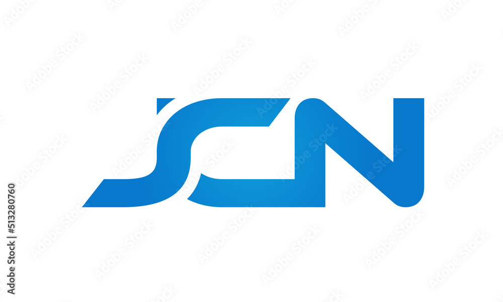 JCN letters Joined logo design connect letters with chin logo logotype icon concept JCN letters Joined logo design connect letters with chin logo logotype icon concept