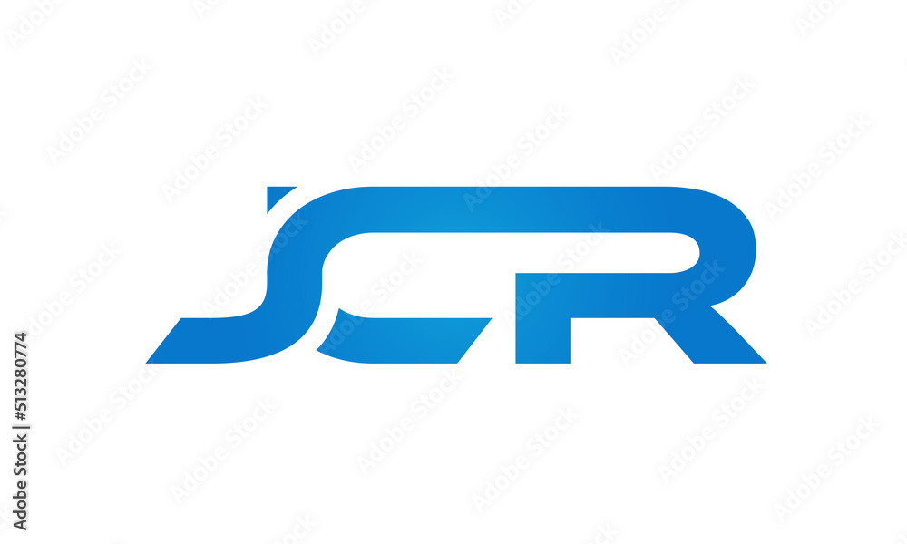 JCR letters Joined logo design connect letters with chin logo logotype icon concept JCR letters Joined logo design connect letters with chin logo logotype icon concept